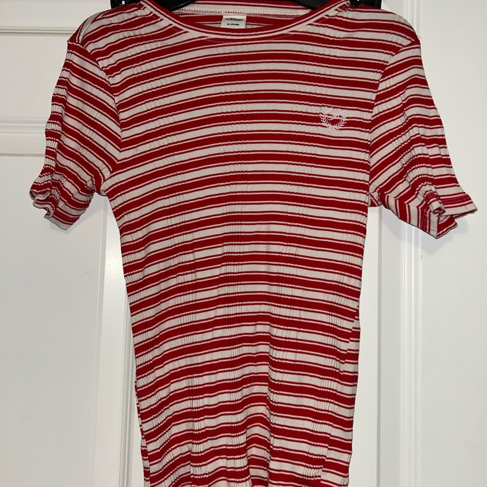 PINK Victoria's Secret Red and White Striped Top